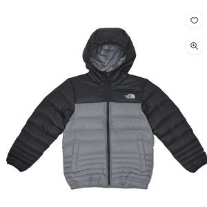 North Face Boy Reese Reversible Hooded Down Jacket winter coat 550 Size XS 6